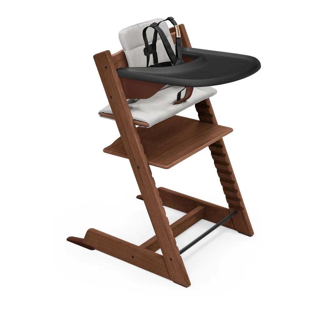 Stokke Tripp Trapp Oak High Chair2 with Cushion and Table Tray - Image 2