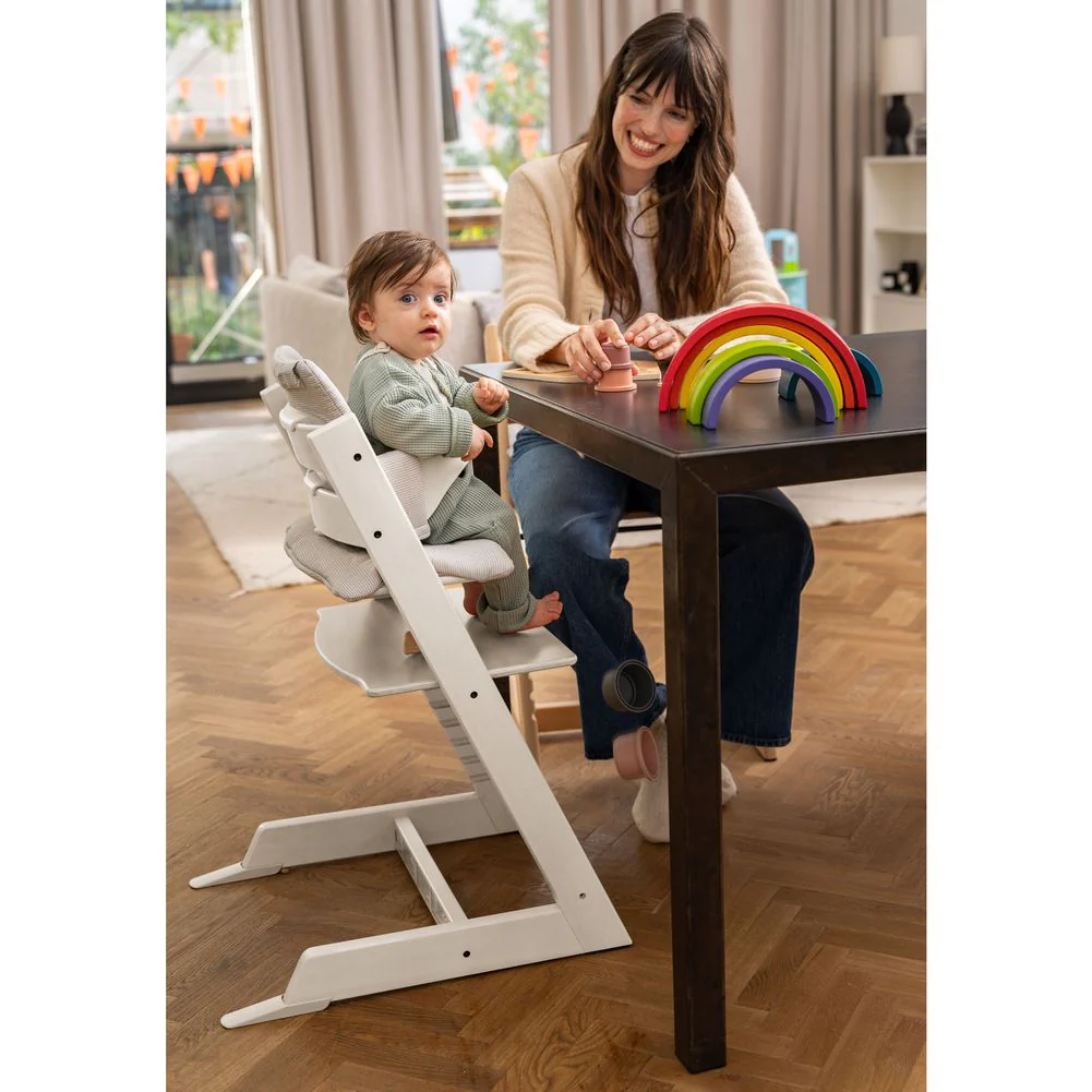 Stokke Tripp Trapp Oak High Chair2 with Cushion and Table Tray - Image 6