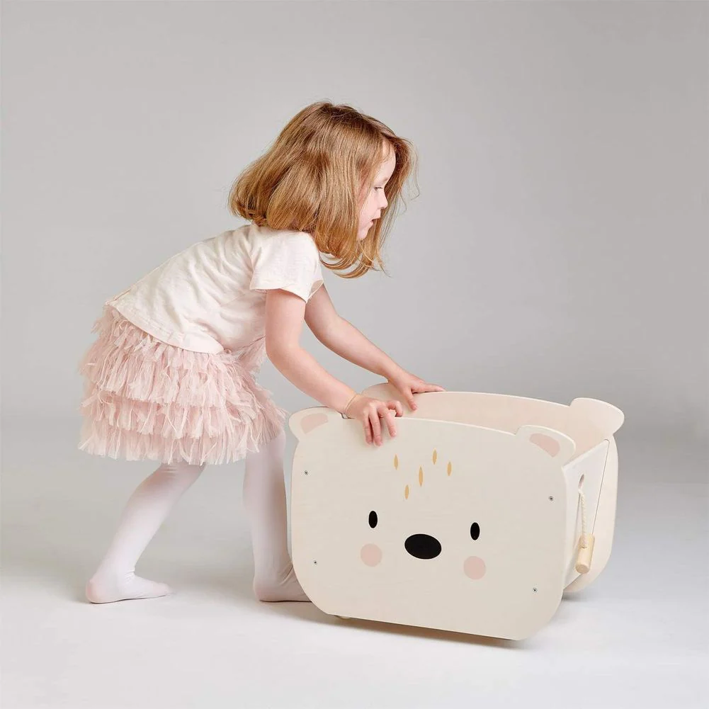 Tender Leaf Wooden Pull-Along Bear Cart - Image 4