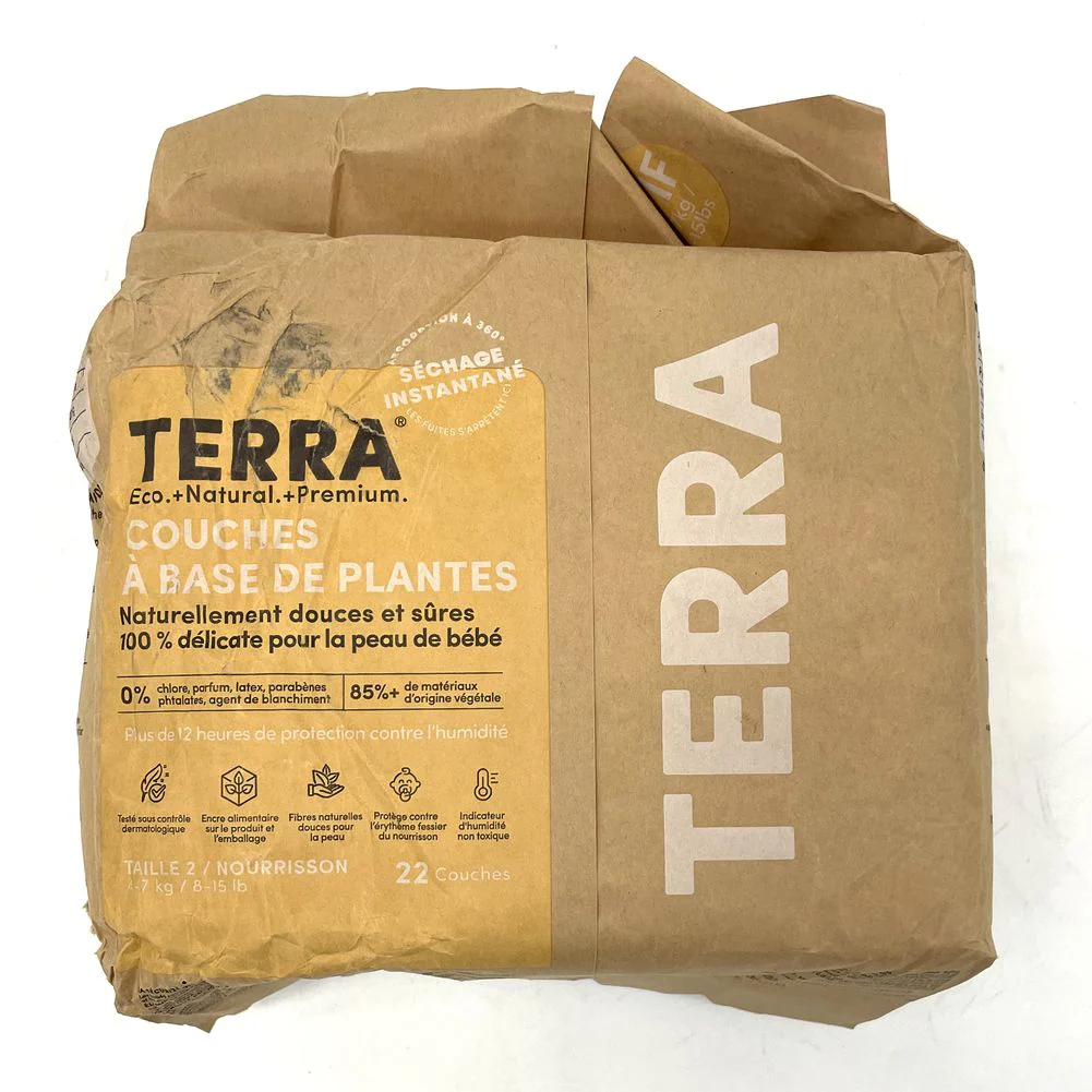Terra Natural Plant-Based Eco-Friendly Diapers - 22 ct (Size 2, Infant) (Open Box) - Image 3