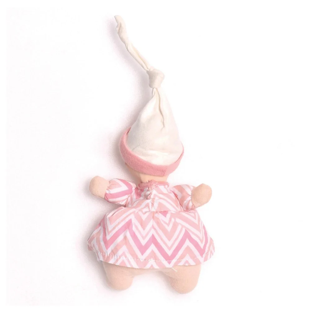 Tikiri Bonikka Collection Precious Baby Plush Doll - Chevron Pink (7 inch) - Image 2