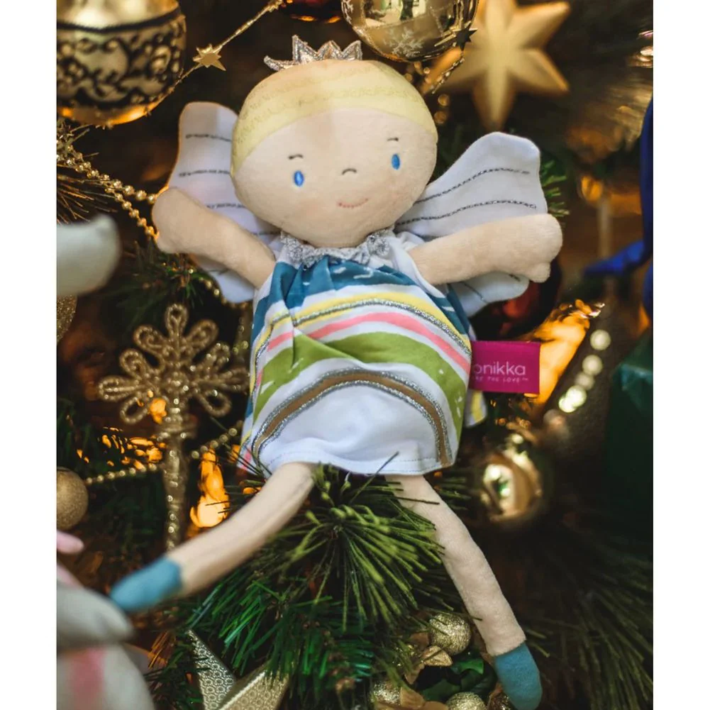 Tikiri Bonikka Collection Soft Body Plush Doll - Blonde Rainbow Fairy (11 inch) - Image 5