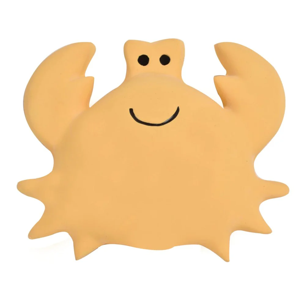 Tikiri My First Ocean Buddies Collection Natural Rubber Rattle Teether - Crab