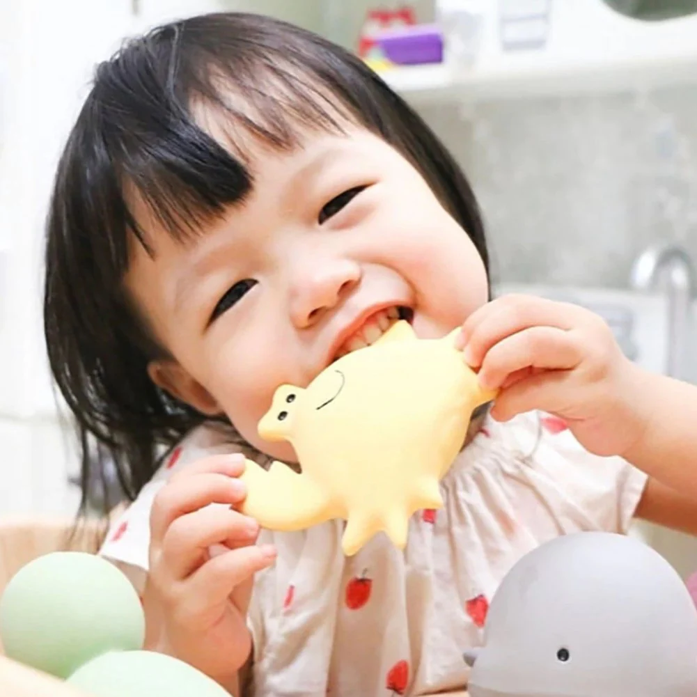 Tikiri My First Ocean Buddies Collection Natural Rubber Rattle Teether - Crab - Image 3