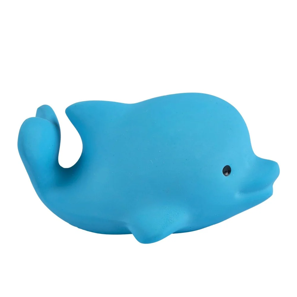 Tikiri My First Ocean Buddies Collection Natural Rubber Rattle Teether - Dolphin - Image 3