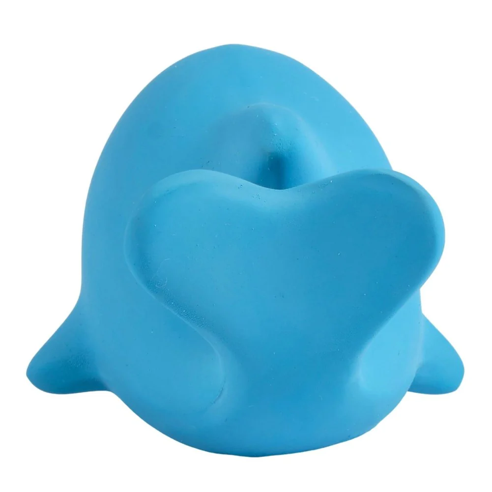 Tikiri My First Ocean Buddies Collection Natural Rubber Rattle Teether - Dolphin - Image 4