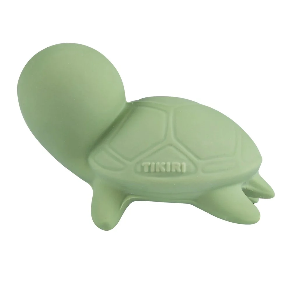 Tikiri My First Ocean Buddies Collection Natural Rubber Rattle Teether - Turtle - Image 3