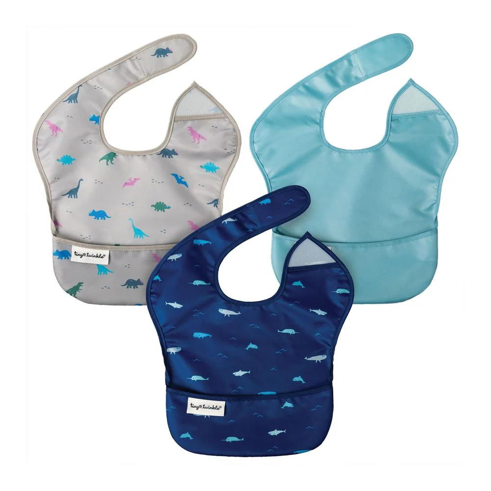Tiny Twinkle 3-Pack Mess-Proof Easy Bibs Set - Image 2