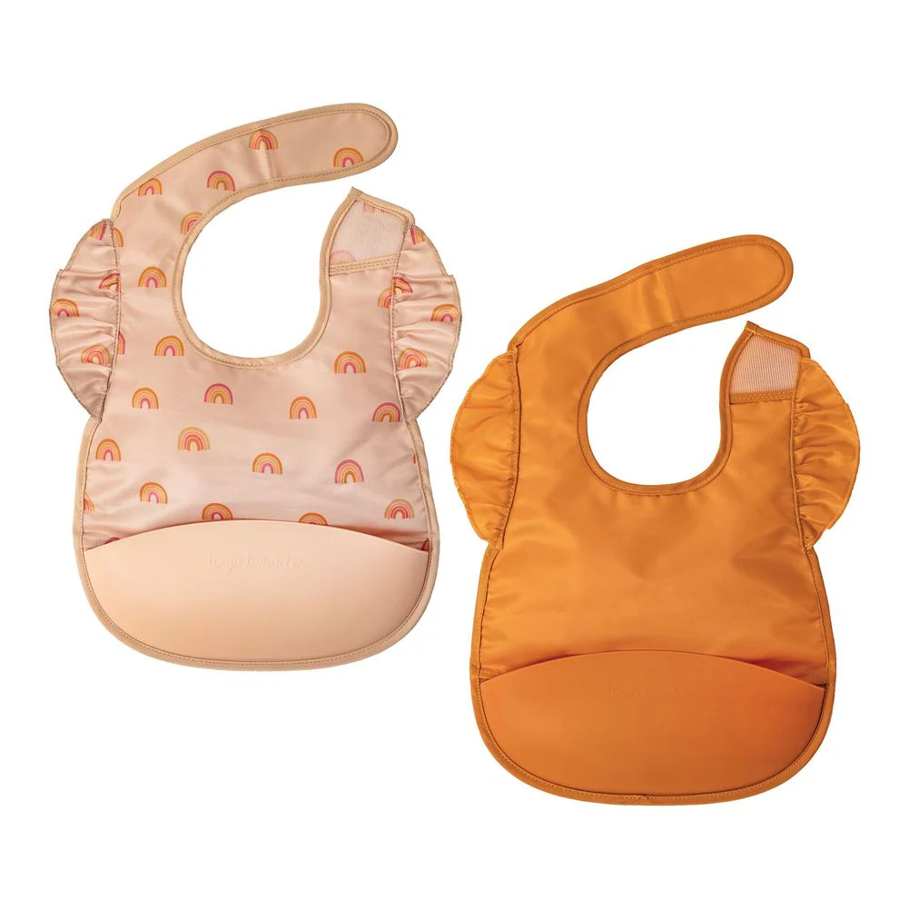 Tiny Twinkle 2-Pack Silicone Pocket Bib Set (6 Months+)