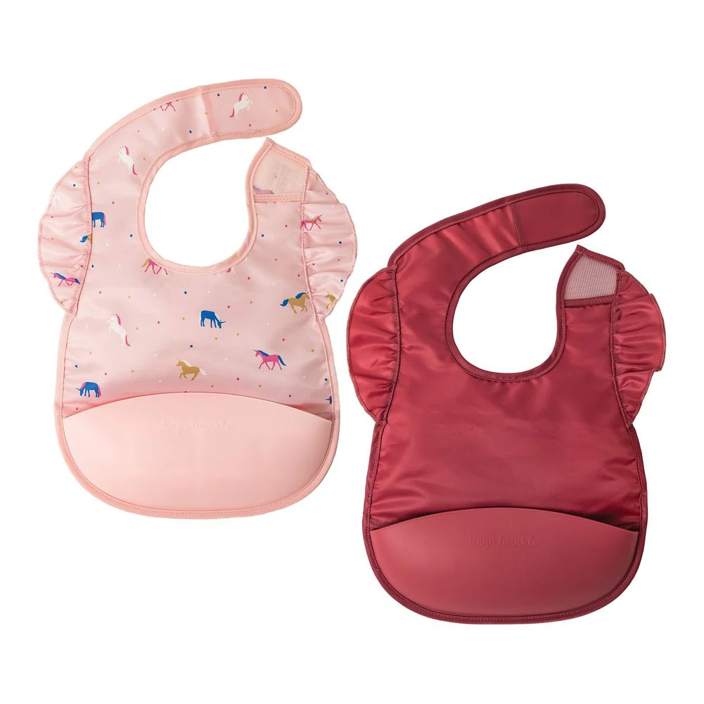 Tiny Twinkle 2-Pack Silicone Pocket Bib Set (6 Months+) - Image 4