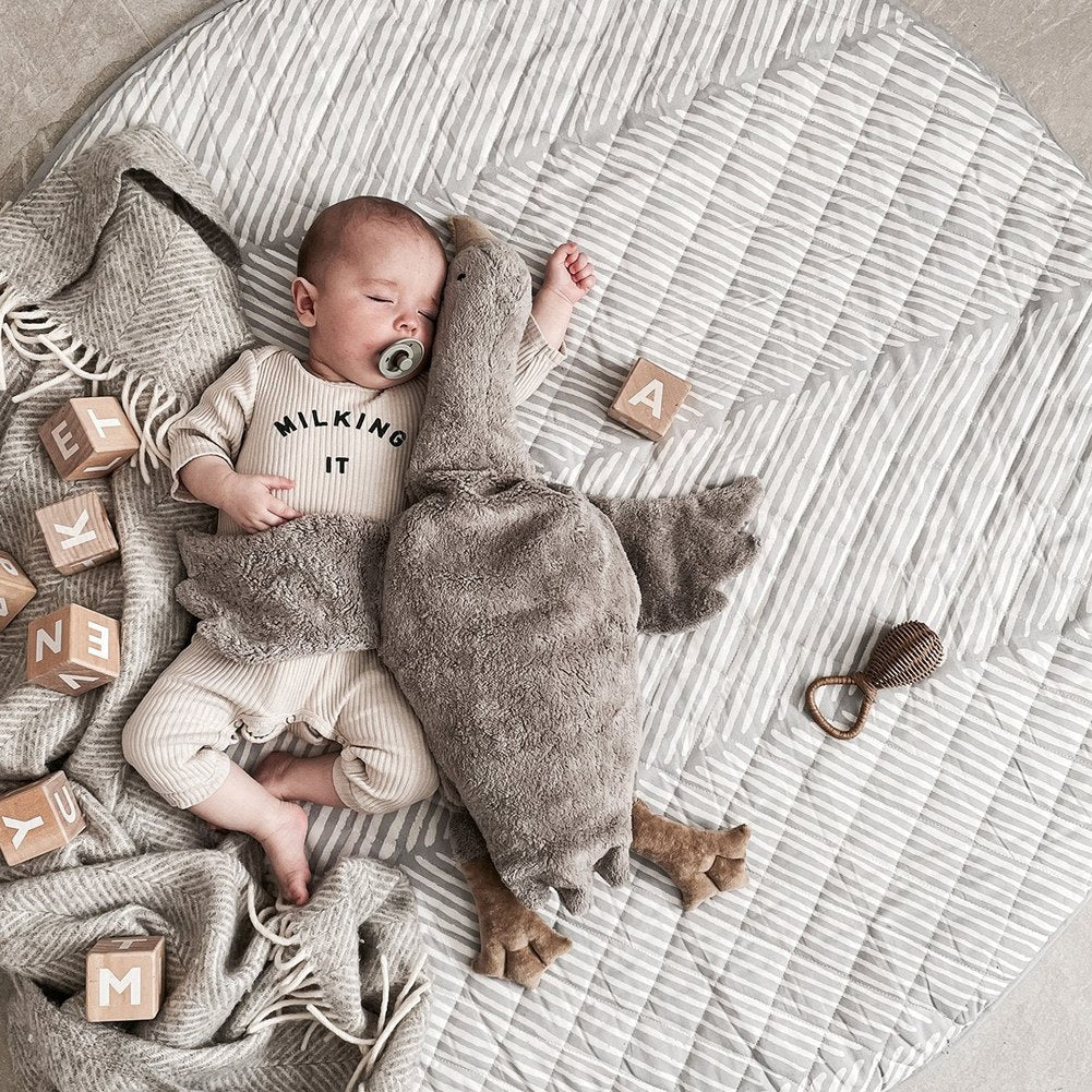 ToddleKind Organic Cotton Luxe Mat - Stone - Image 5