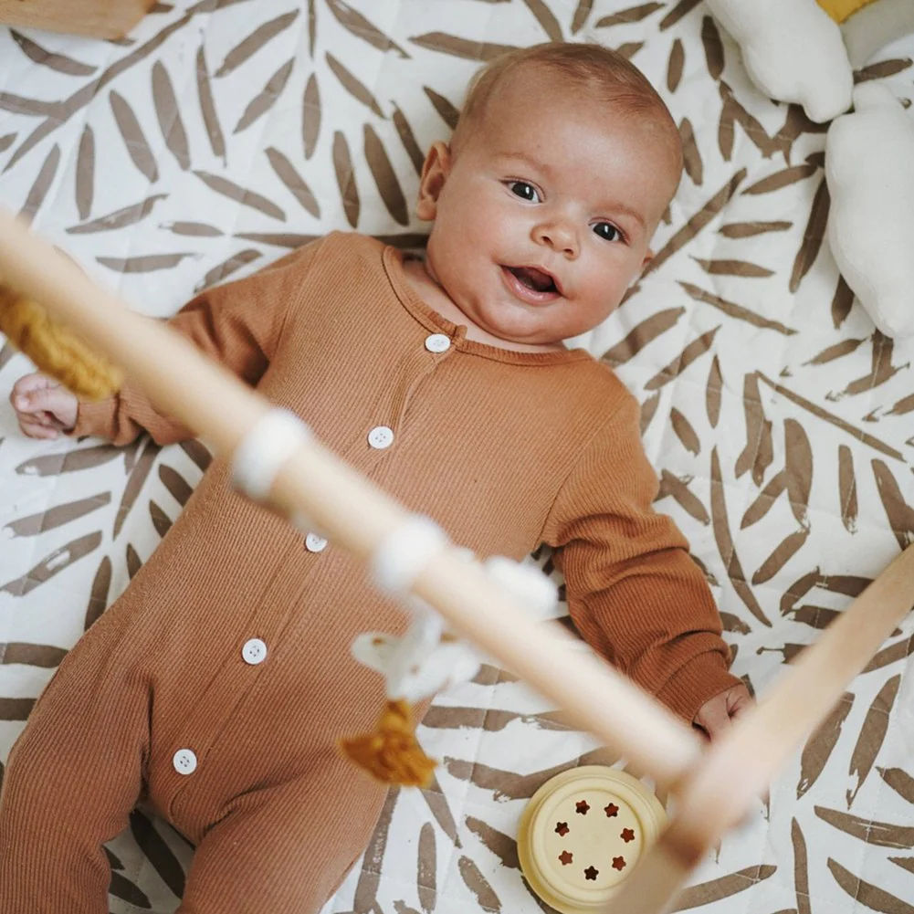 ToddleKind Organic Cotton Luxe Mat - Tan - Image 4