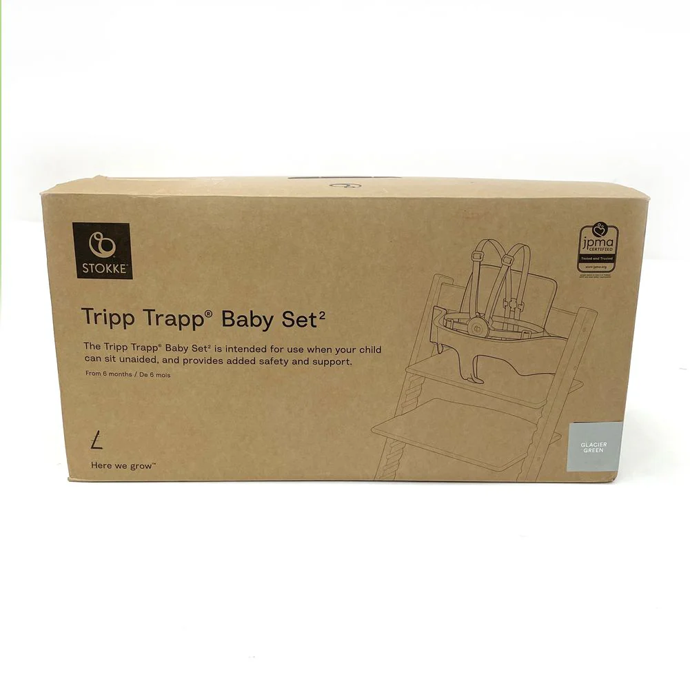 Tripp Trapp Baby Set2 with Harness & Extended Gliders - Glacier Green (Open Box) - Image 2