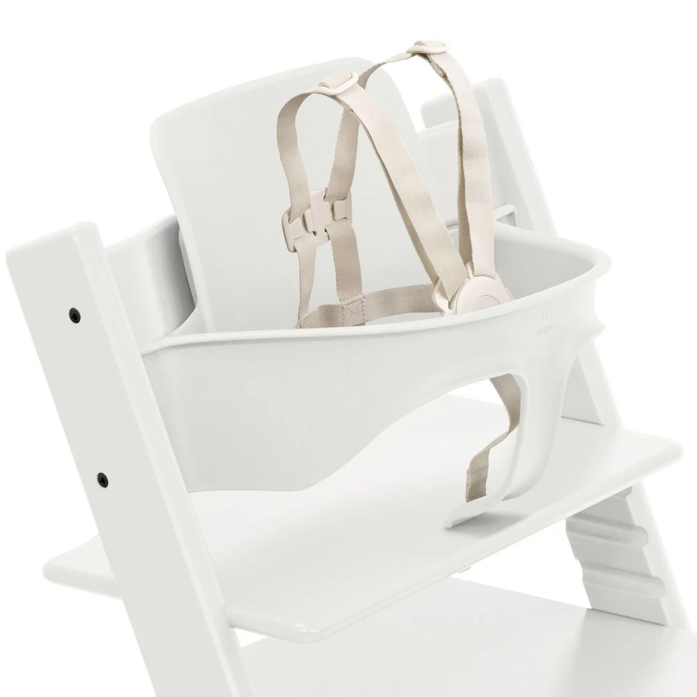 Tripp Trapp Baby Set2 with Harness & Extended Gliders - White (Open Box)