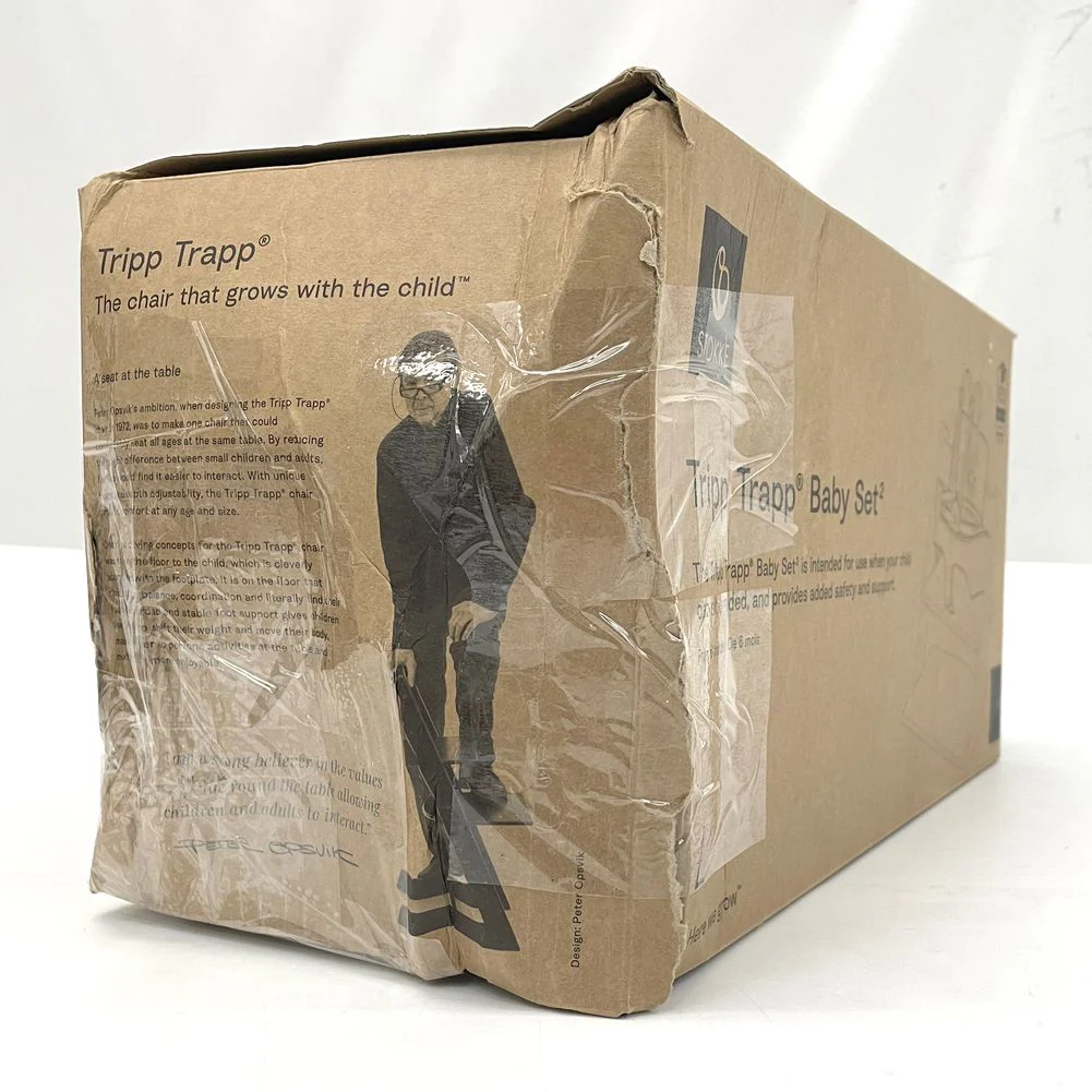 Tripp Trapp Baby Set2 with Harness & Extended Gliders - White (Open Box) - Image 3