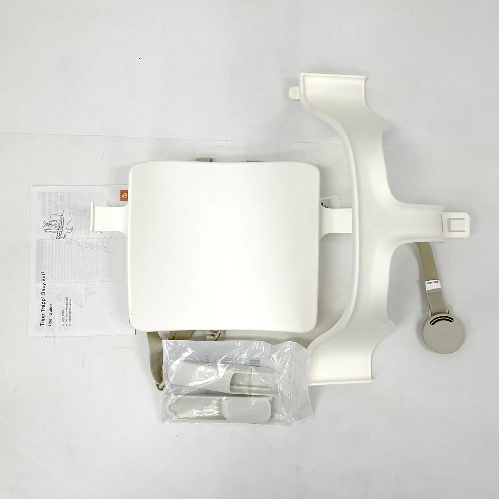 Tripp Trapp Baby Set2 with Harness & Extended Gliders - White (Open Box) - Image 5
