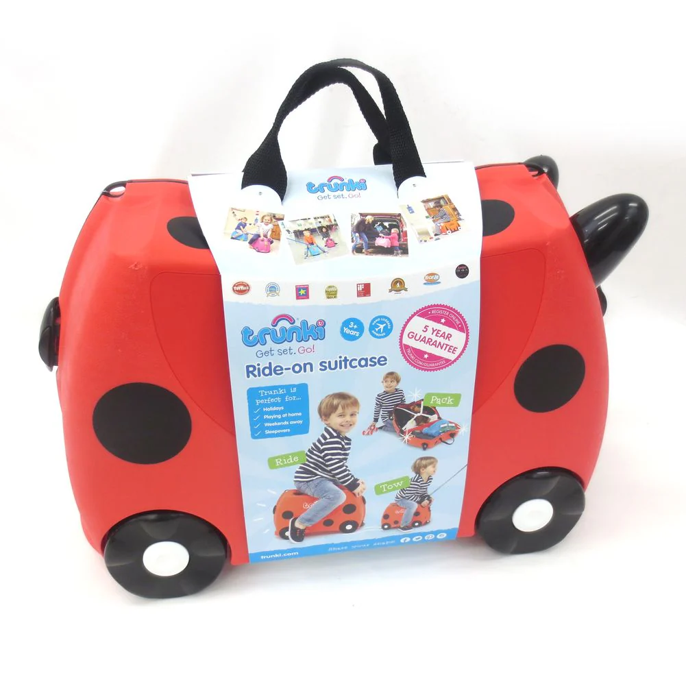 Trunki Ride On Suitcase - Harley Ladybird (Open Box) - Image 3