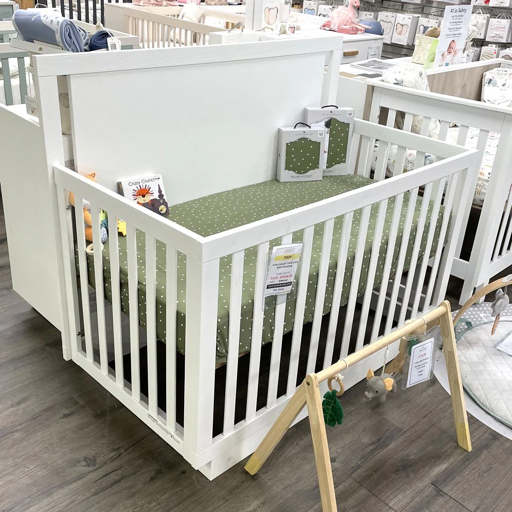 TULIP Tito Collection Crib and Dresser - Pearl White (Floor Model) - Image 2
