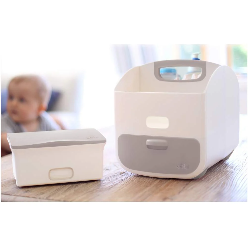 UBBI Diaper Caddy - White/Grey - Image 3