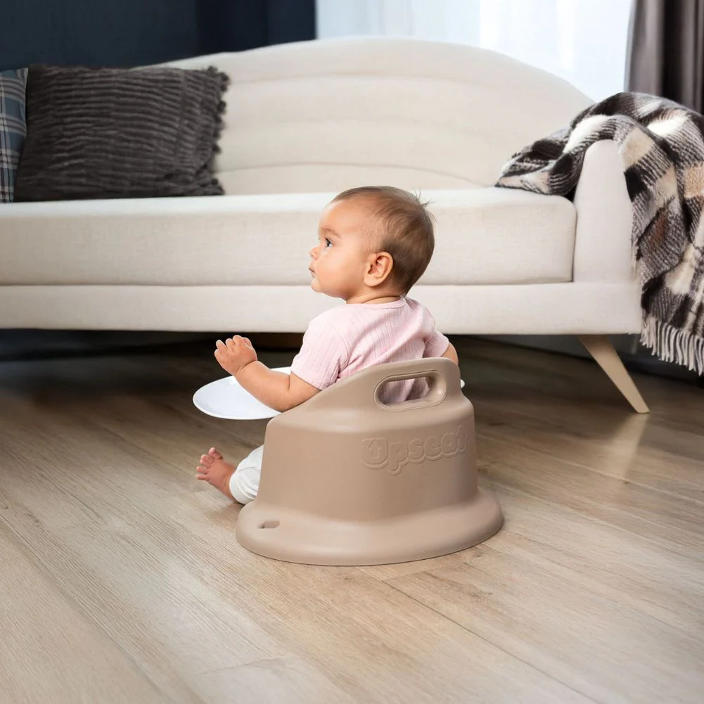 Upseat Baby Floor and Booster Seat with Tray - Taupe - Image 6