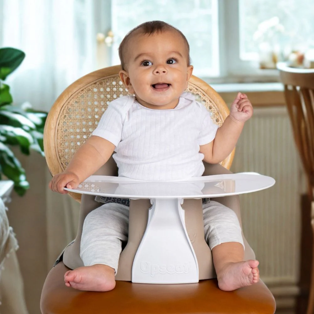 Upseat Baby Floor and Booster Seat with Tray - Taupe - Image 7