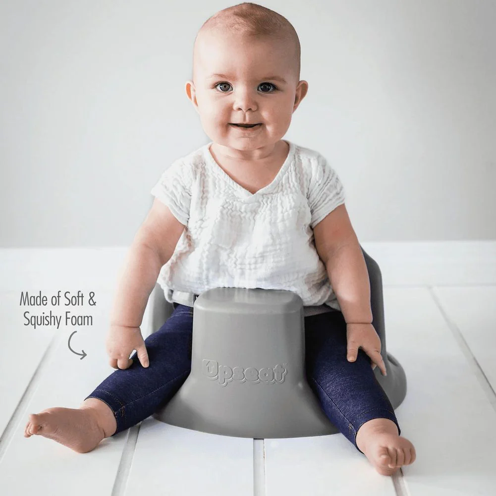 Upseat Baby Floor and Booster Seat with Tray - White - Image 3
