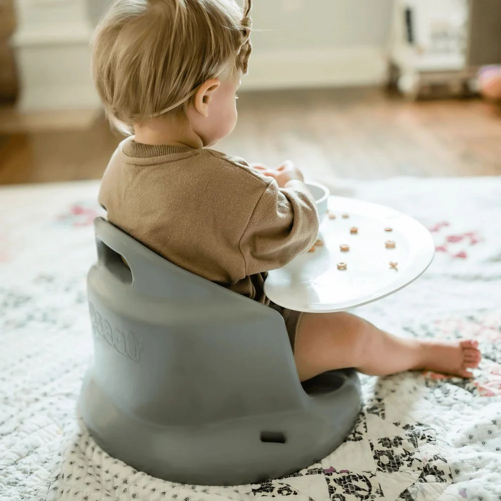 Upseat Baby Floor and Booster Seat with Tray - Gray - Image 6