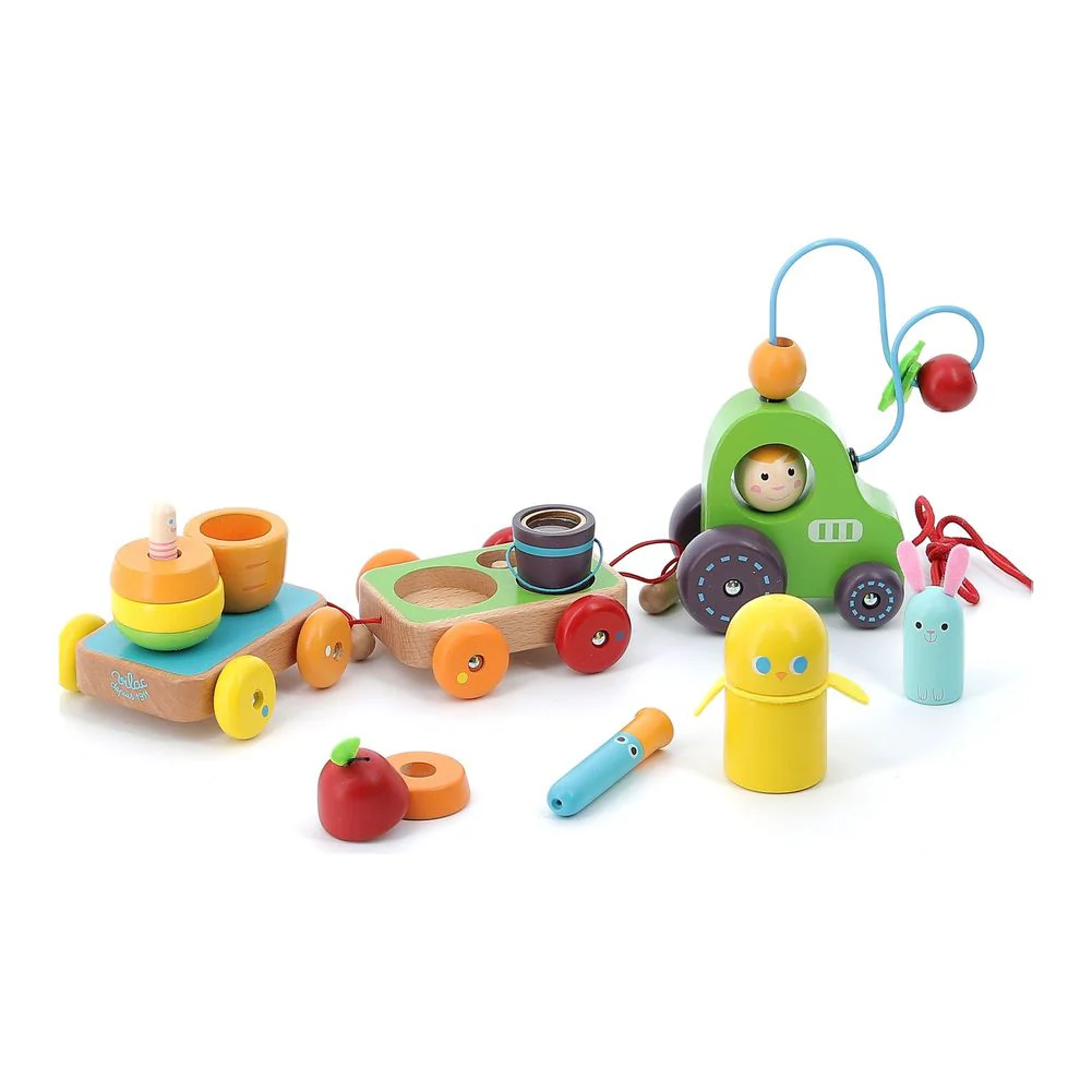 Vilac Multi-Activity Tractor Toy - Image 2