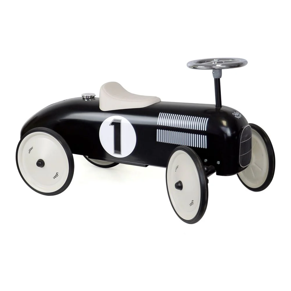 Vilac Ride-On Vintage Racing Car - Black - Image 2
