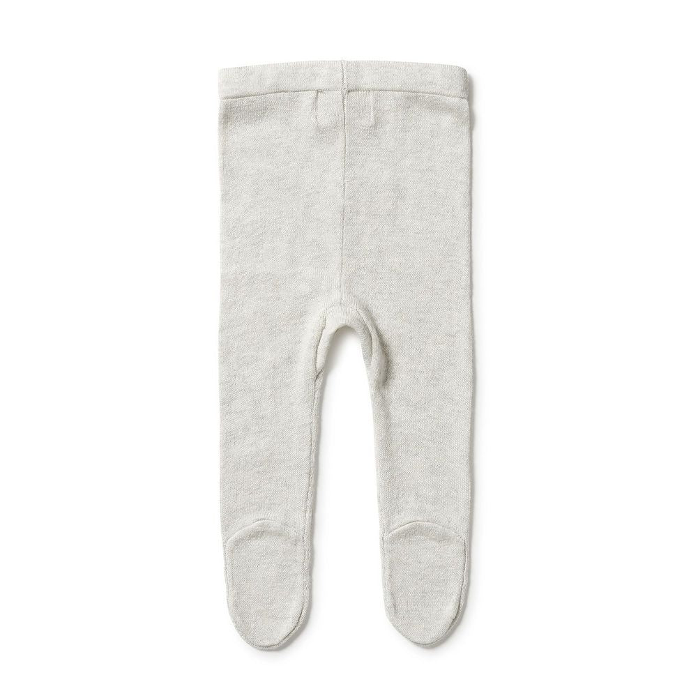 Wilson+Frenchy Knitted Leggings with Feet - Grey Melange (Newborn, Up to 4 Kg) - Image 2
