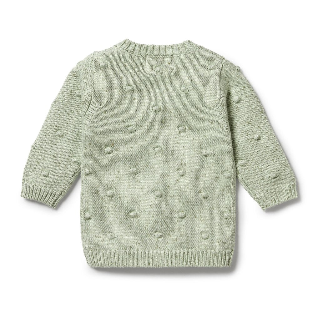 Wilson+Frenchy Knitted Button Cardigan - Sage (6-12 Months, 8-10 Kg) - Image 2