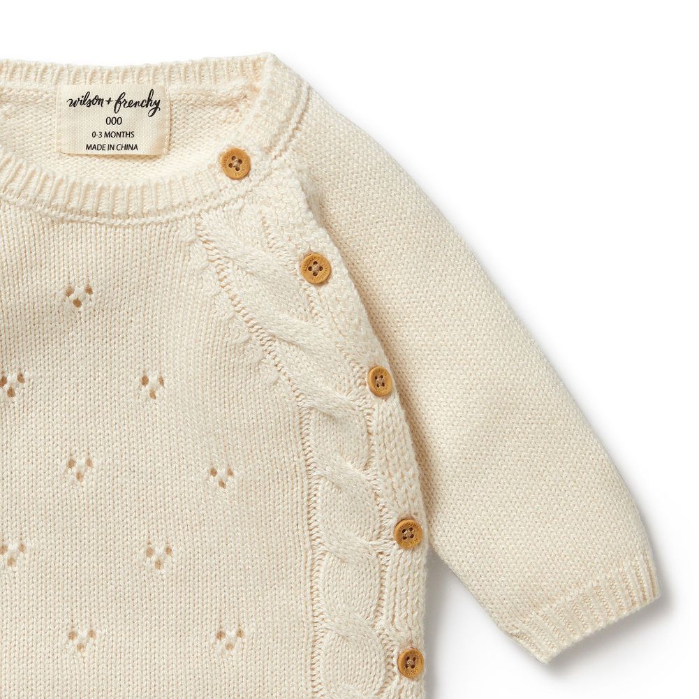 Wilson+Frenchy Knitted Pointelle Kimono Cardigan - Image 3