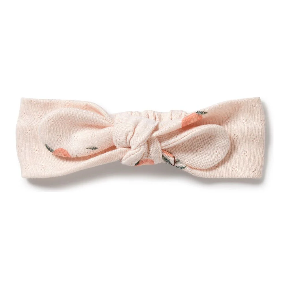 Wilson+Frenchy Organic Cotton Pointelle Headband - Peaches