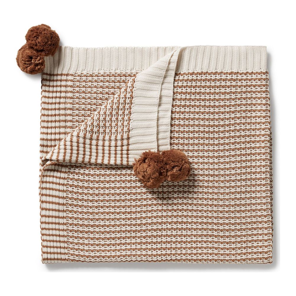 Wilson+Frenchy Organic Knitted Blanket - Cinnamon