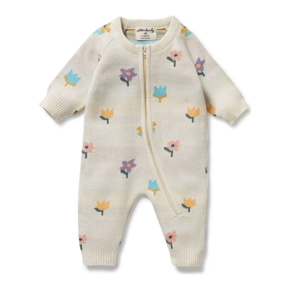 Wilson+Frenchy Organic Knitted Jacquard Growsuit - Image 10