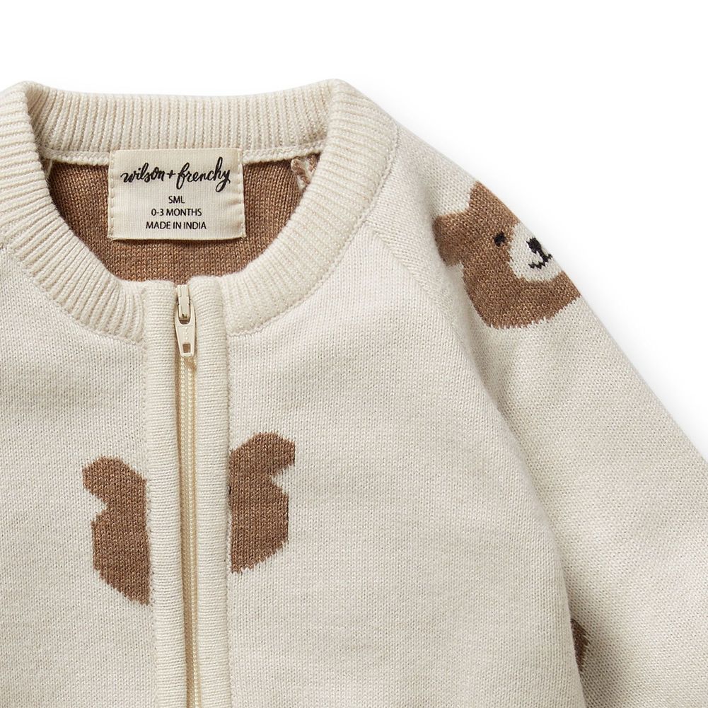 Wilson+Frenchy Organic Knitted Jacquard Growsuit - Image 3