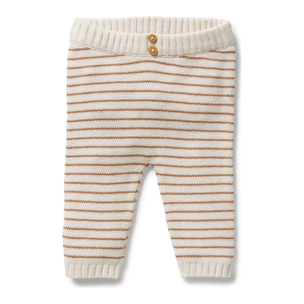 Wilson+Frenchy Organic Knitted Striped Legging - Cinnamon - Image 5