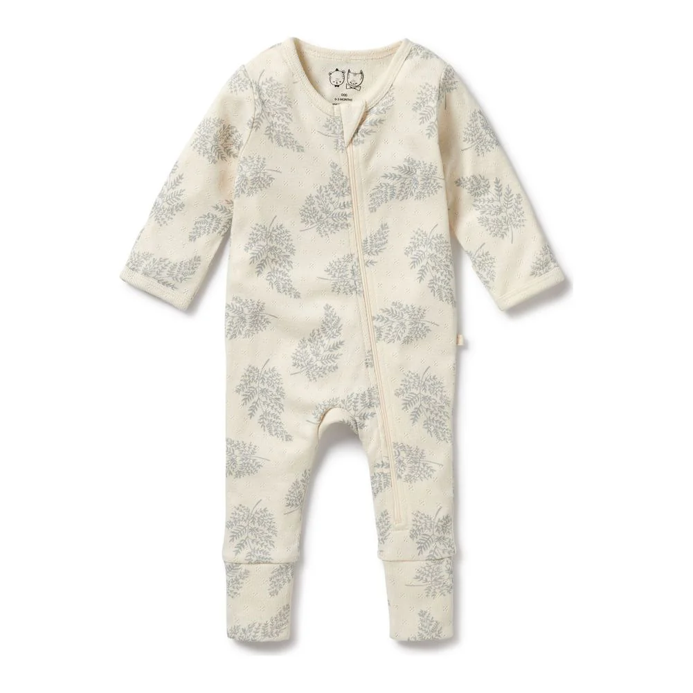 Wilson+Frenchy Organic Cotton Pointelle Zipsuit with Feet - Image 11