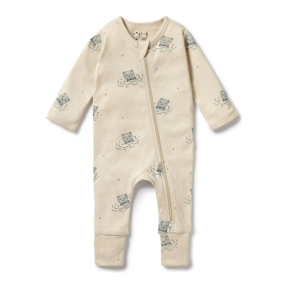 Wilson+Frenchy Organic Cotton Pointelle Zipsuit with Feet - Image 12