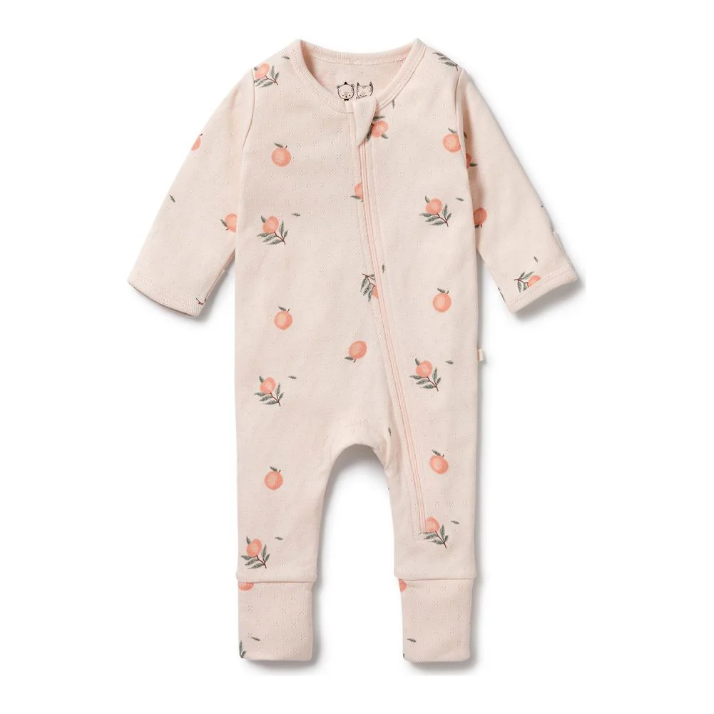 Wilson+Frenchy Organic Cotton Pointelle Zipsuit with Feet - Image 16