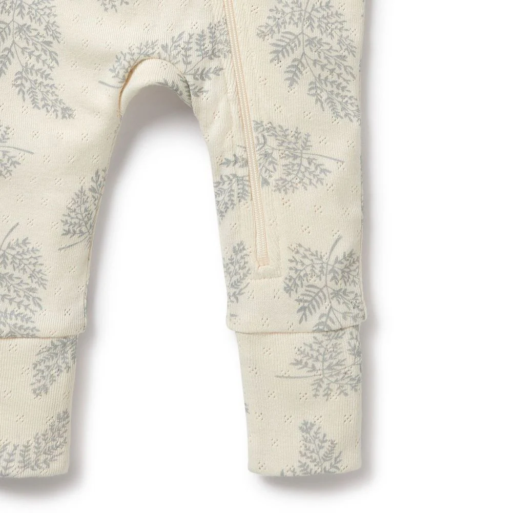 Wilson+Frenchy Organic Cotton Pointelle Zipsuit with Feet - Image 5