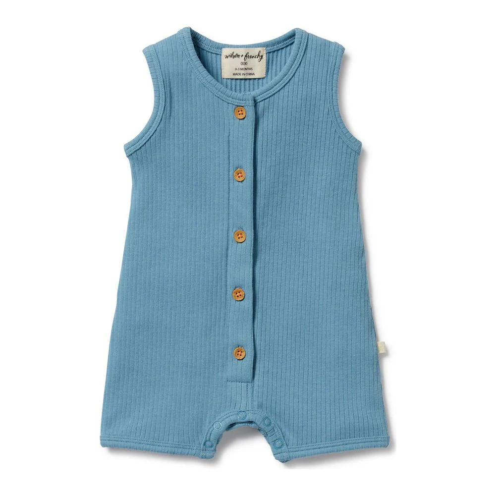 Wilson+Frenchy Organic Rib Growsuit