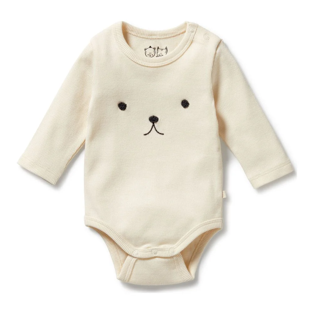 Wilson+Frenchy Organic Rib Long-Sleeved Bodysuit - Buttermilk - Image 7
