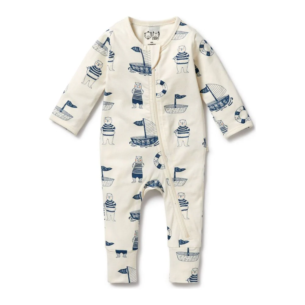 Wilson+Frenchy Organic Cotton Zipsuit with Feet - Image 14