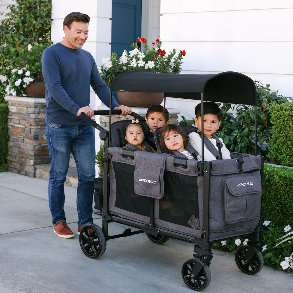 Wonderfold W4 Elite Pro Quad Stroller Wagon - Image 6