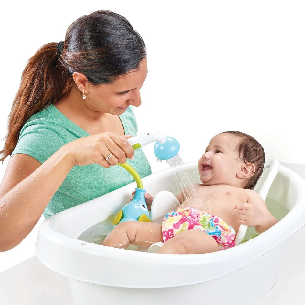 Yookidoo Elephant Baby Bath Shower Head and Water Pump - Blue - Image 2